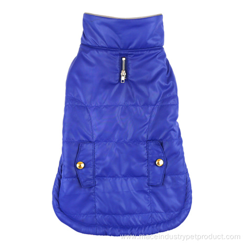 warm Nylon Fabric thickened pocket vest pet jacket